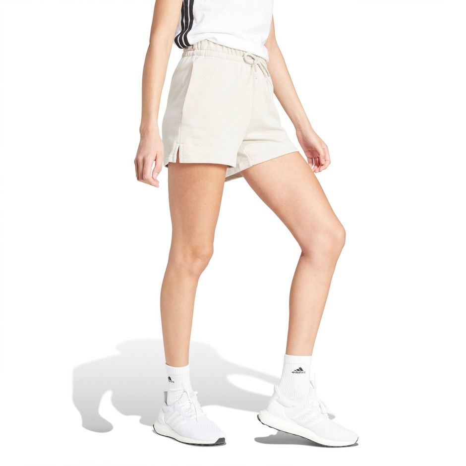Γυναικείο Σορτς Εκρού - adidas Sportswear Essentials Small Logo Feel Cozy