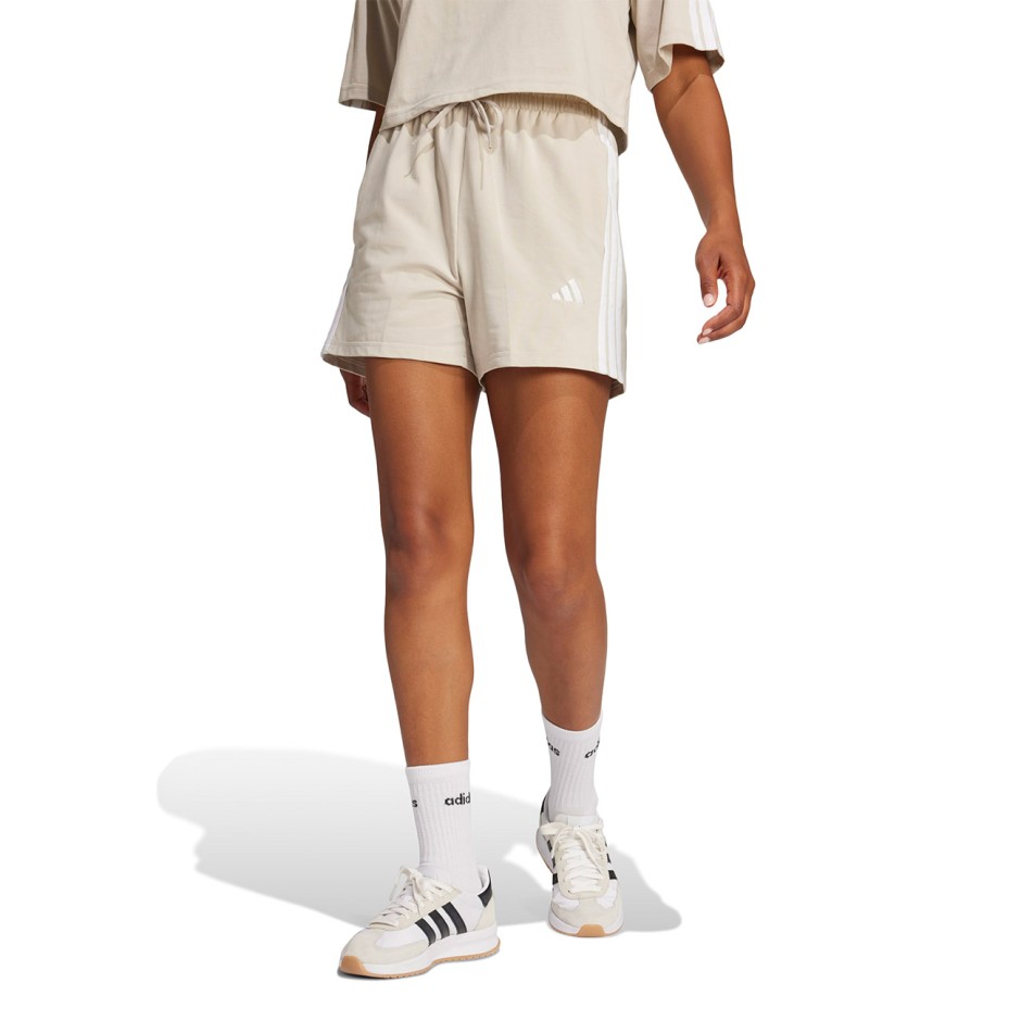 Women's Shorts Beige - adidas Sportswear Essentials 3-Stripes