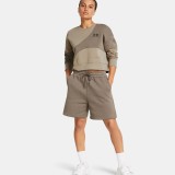 Under Armour Icon Fleece Boyfriend Μπεζ - Γυναικεία Βερμούδα Εικόνα 1