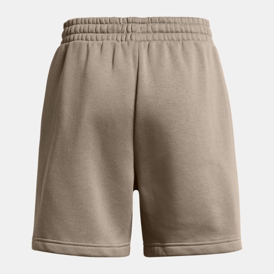 Under Armour Icon Fleece Boyfriend Μπεζ - Γυναικεία Βερμούδα