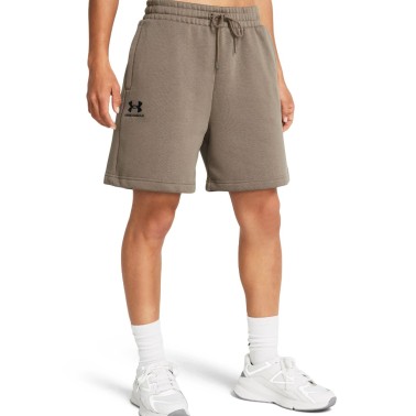 Under Armour Icon Fleece Boyfriend Μπεζ - Γυναικεία Βερμούδα