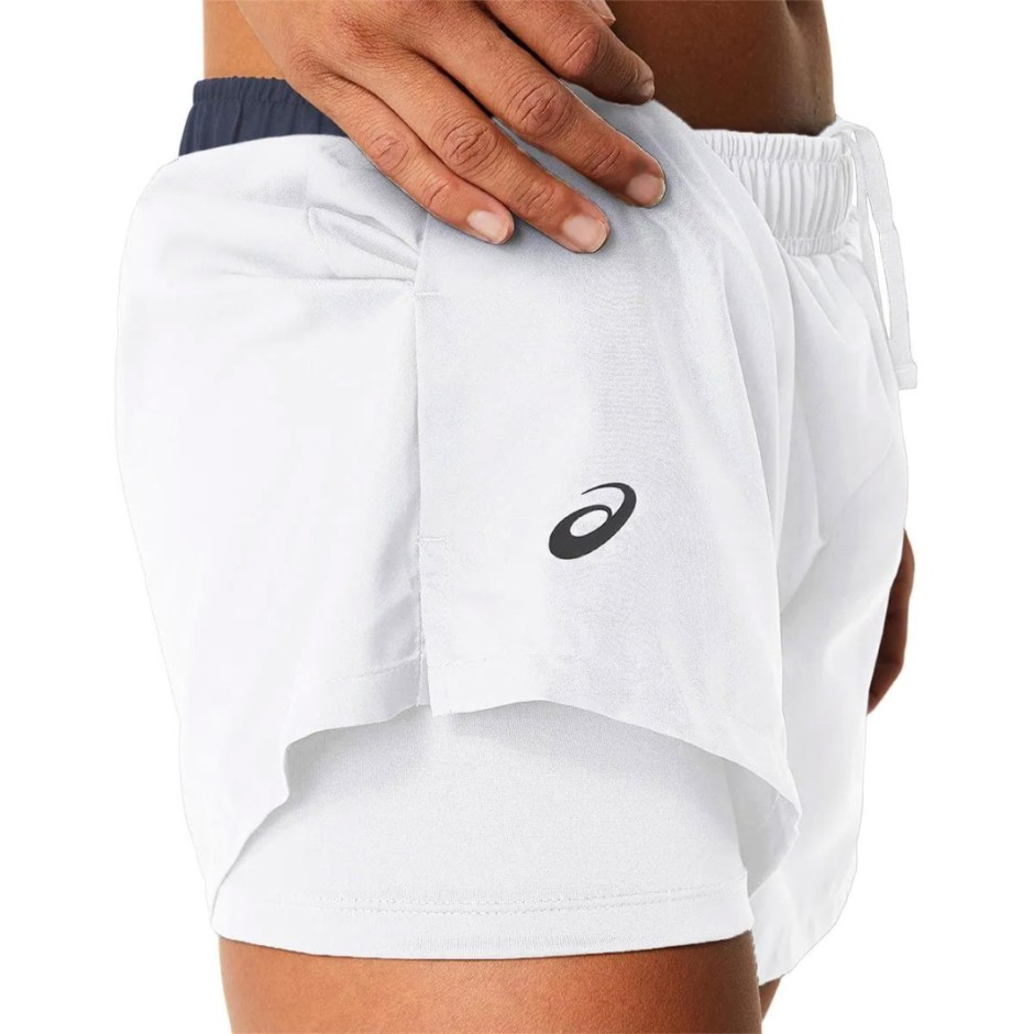 ASICS WOMEN COURT SHORT Λευκό