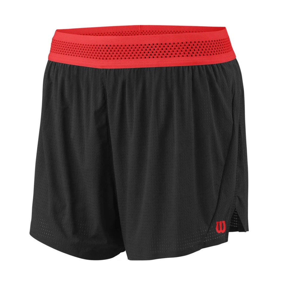 WILSON W KAOS MIRAGE 3.5 SHORT WRA791504-BK/FIERY CORAL Μαύρο