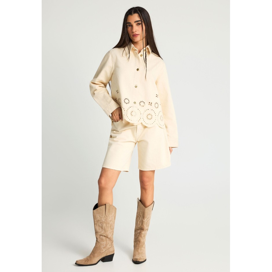 FUNKY BUDDHA  FBL013-160-03-OFF WHITE Εκρού