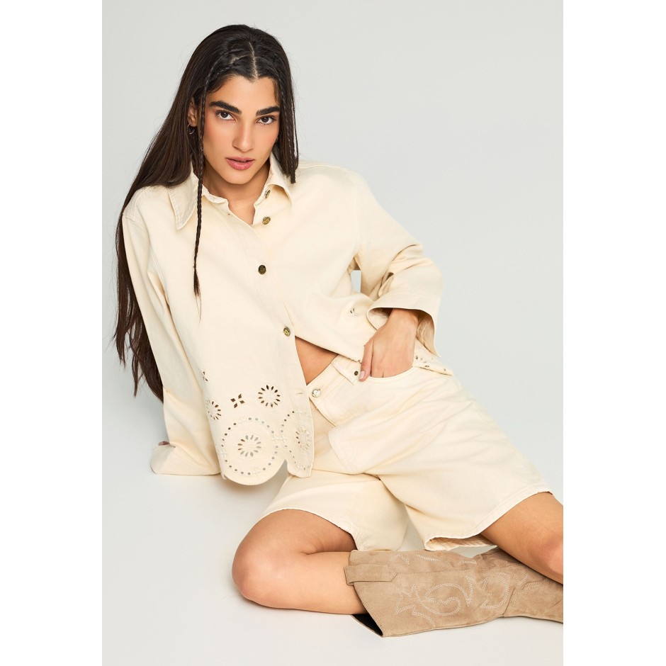 FUNKY BUDDHA  FBL013-160-03-OFF WHITE Εκρού