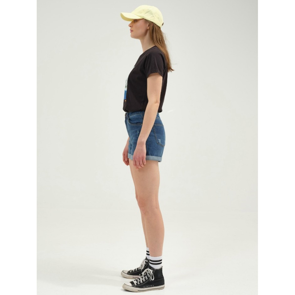 Emerson Μπλε - Γυναικείο Τζιν Σορτς