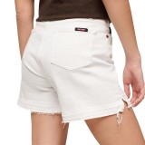 SUPERDRY D2 OVIN VINTAGE MID RISE CUT OFF SHORT W7110398A-01C White Image 0