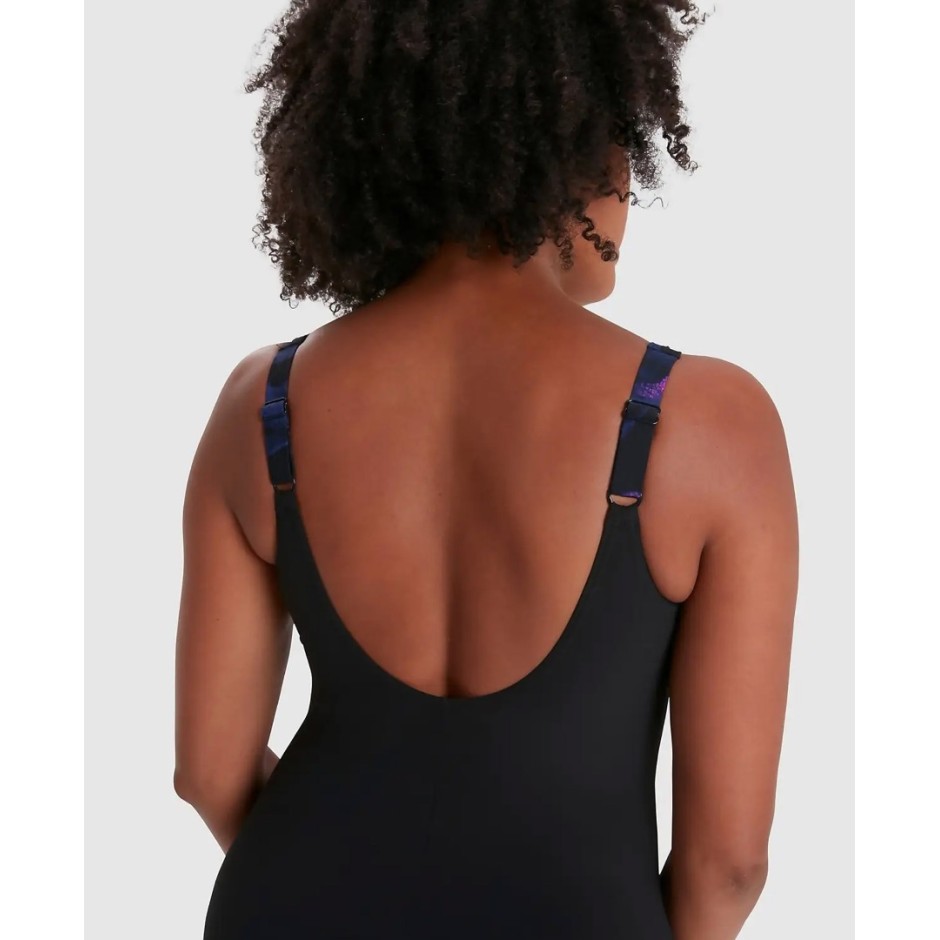 SPEEDO LUNALUSTRE PRINTED SHAPING 1PC 10835-G706W Black