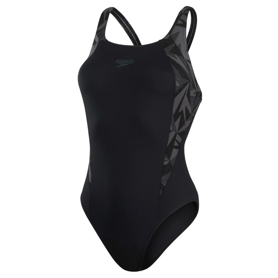 Γυναικείο Ολόσωμο Μαγιό SPEEDO HYPERBOOM SPLICE MUSCLEBACK Μαύρο 13470-G718W 
