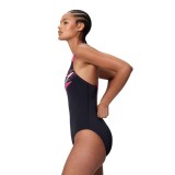 Women's Swimsuit Black - Speedo Medley Logo Medalist Image 1