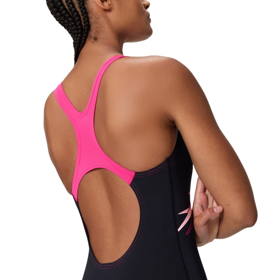 Women's Swimsuit Black - Speedo Medley Logo Medalist