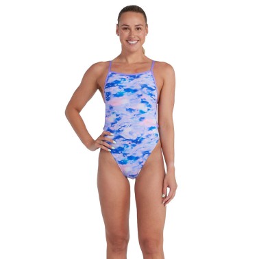 SPEEDO CLUB TRAINING CLEARWATER DAWN VBACK Λιλά 
