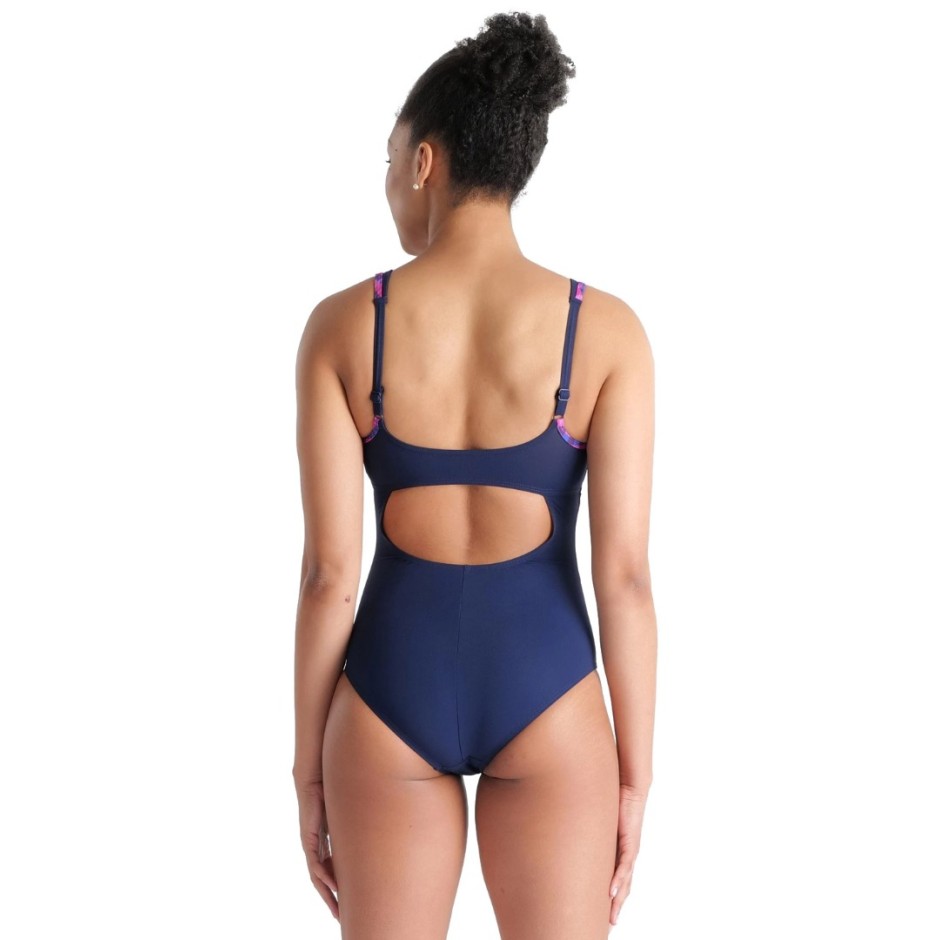 Γυναικείο Ολόσωμο Μαγιό ARENA WOMEN’S BODYLIFT SWIMSUIT CLOE STRAP BACK PANEL Μπλε 005577-750 