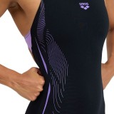ARENA WOMEN'S SWIMSUIT SWIM PRO BACK GRAPHIC 005565-590 Black Image 1