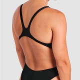 ARENA WOMEN'S TEAM SWIMSUIT SWIM TECH SOLID 004763-550 Black Image 4