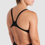 ARENA WOMEN'S TEAM SWIMSUIT SWIM TECH SOLID 004763-550 Black Image 2