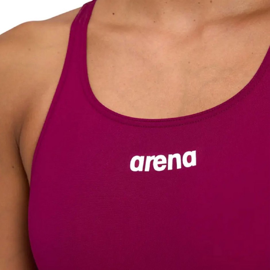 Arena Solid Swim Pro Μαύρο - Γυναικείο Ολόσωμο Μαγιό