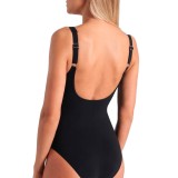 ARENA WOMEN'S SWIMSUIT LILIANA U BACK 008125-510 White-Black Image 2