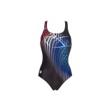 ARENA W OPTICAL WAVES SWIM PRO BACK ONE PIECE 002872-540 Colorful Image 