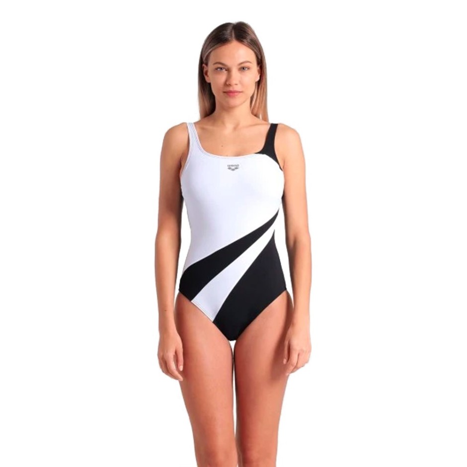 ARENA WOMEN'S SWIMSUIT LILIANA U BACK 008125-510 White-Black