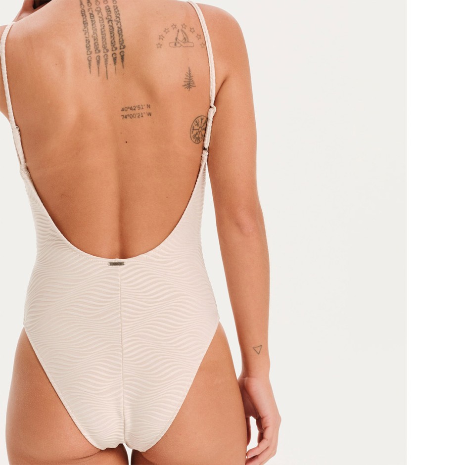 Γυναικείο Ολόσωμο Μαγιό Εκρού - EMERSON