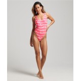 SUPERDRY D2 SDCD CODE TIE DYE SWIMSUIT W3010370A-8QH Coral Image 2