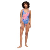 SUPERDRY D3 SDCD PRINT SCOOP BACK SWIMSUIT W3010408A-2CF Colorful Image 1