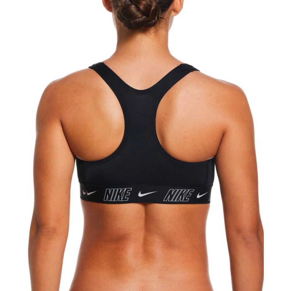 NIKE LOGO TAPE RACERBACK BIKINI TOP NESSD188-001 Black