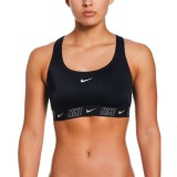 NIKE LOGO TAPE RACERBACK BIKINI TOP NESSD188-001 Black Image 