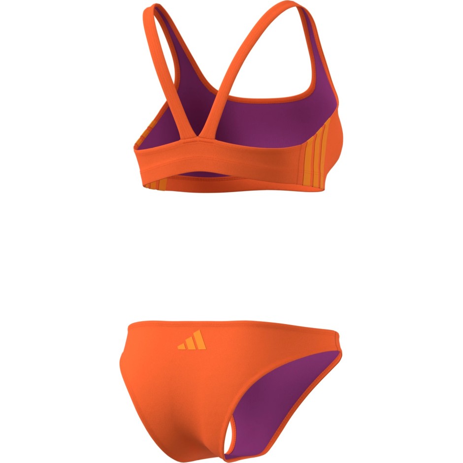 Γυναικείο Μαγιό Μπικίνι Πορτοκαλί - adidas Performance 3-Stripes V-back