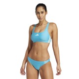 Γυναικείο Μαγιό Μπικίνι Μπλε - adidas Performance 3-Stripes V-Back Εικόνα 