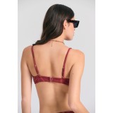 FUNKY BUDDHA TOP FBL011-117-16T-EARTH RED Μπορντό Εικόνα 1