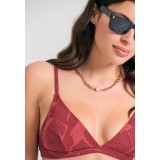 FUNKY BUDDHA TOP FBL011-117-16T-EARTH RED Μπορντό Εικόνα 2