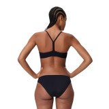 Women's Bikini Swimsuit Black - Speedo Endurance+ Logo Thinstrap Image 0