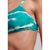 SUPERDRY CODE TIE DYE BIKINI TOP Τιρκουάζ 