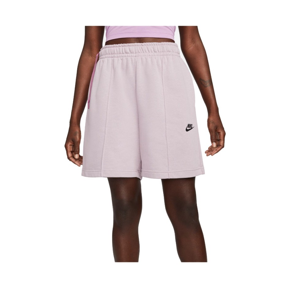 NIKE SPORTSWEAR WOMEN'S HIGH-RISE FLEECE DANCE SHORTS DV0334-501 Purple