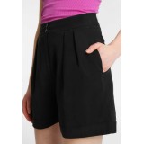 FUNKY BUDDHA HIGH RISE SHORTS FBL110-03119-BLACK Μαύρο Εικόνα 1