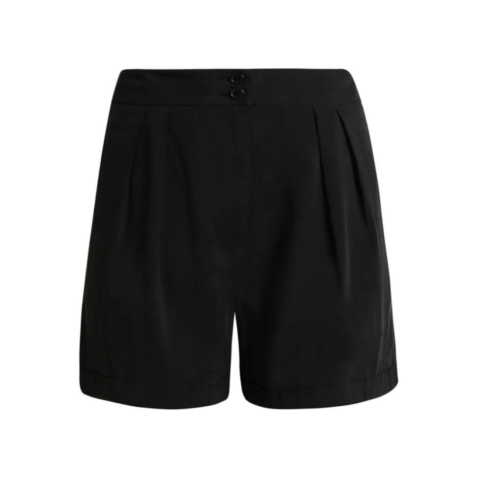 FUNKY BUDDHA HIGH RISE SHORTS FBL110-03119-BLACK Μαύρο
