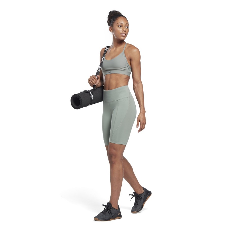 Reebok Sport LUX HIGH-RISE BIKE SHORTS Πράσινο