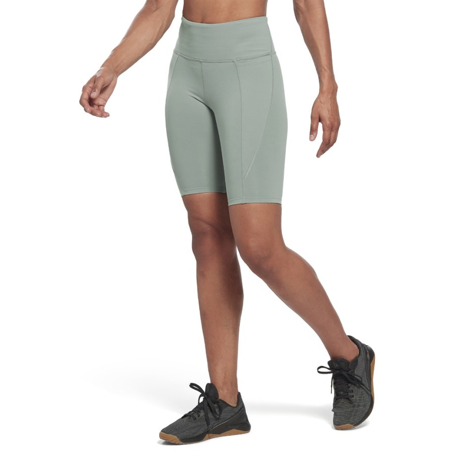 Reebok Sport LUX HIGH-RISE BIKE SHORTS Πράσινο
