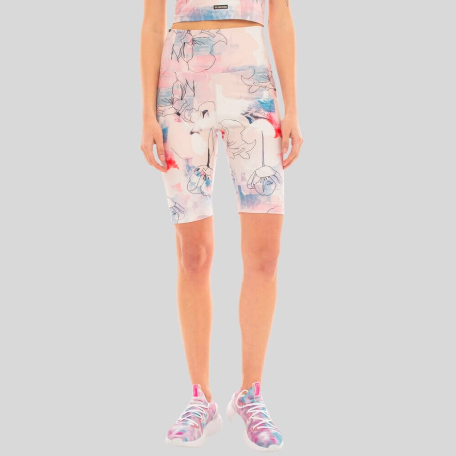 BE:NATION PRINTED BIKER LEGGINGS 01112305-2A Εκρού