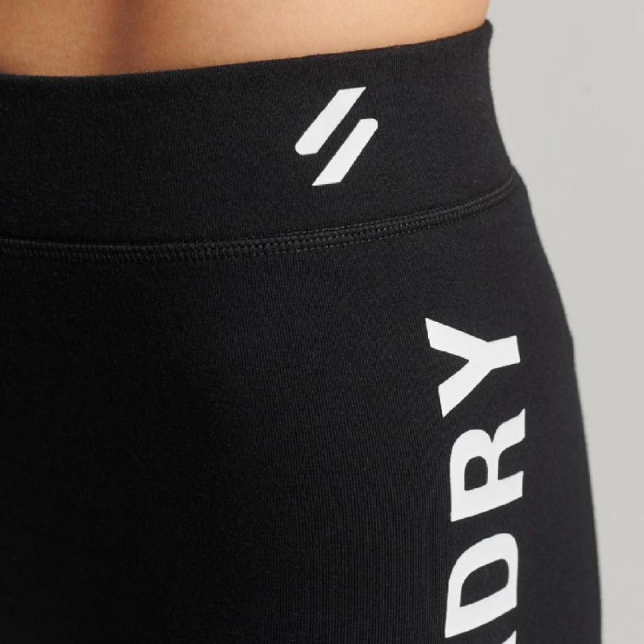 SUPERDRY CODE CORE SPORT CYCLE SHORTS Μαύρο 