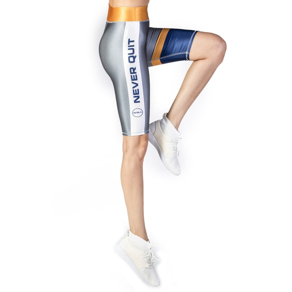 GSA HYDRO + GLOW BIKER LEGGING PRINTED 17-2004-TYPE E Grey