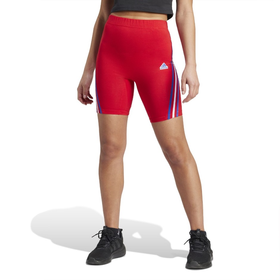 Γυναικείο Ποδηλατικό Κολάν Κόκκινο - adidas Sportswear Future Icons 3-Stripes