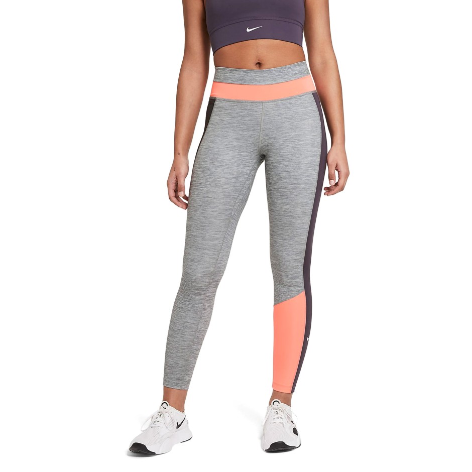 NIKE ONE COLOR-BLOCKED HEATHERED 7/8 DD0823-077 Grey