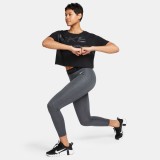 Nike Dri-FIT MR Ανθρακί - Γυναικείο Κολάν Προπόνησης Εικόνα 2