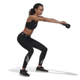 adidas Performance Techfit 3-Stripes Μαύρο - Γυναικείο Κολάν Προπόνησης 