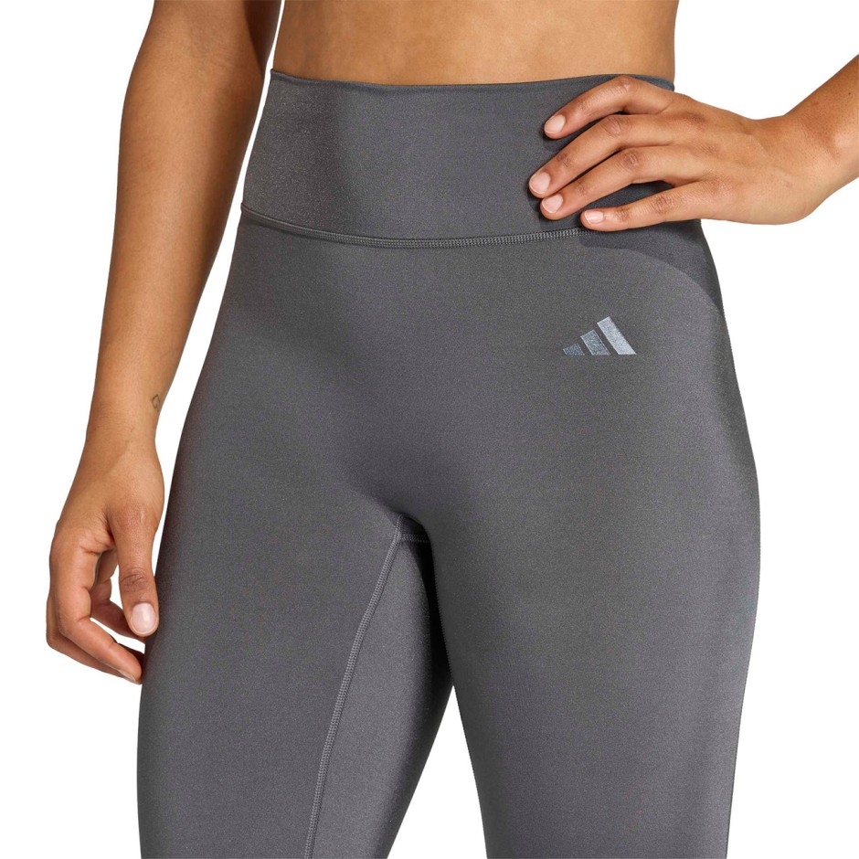 Γυναικείο Κολάν Προπόνησης Ανθρακί - adidas Performance Optime Essentials Workout Shine 7/8