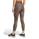 Women's Training Leggings Grey - adidas Performance Optime Essentials 3-Stripes Leopard 7/8 Image 0