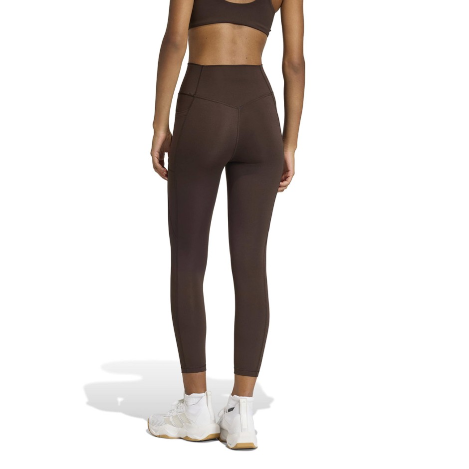 Γυναικείο Κολάν Προπόνησης Καφέ - adidas Performance Optime Essentials Workout 7/8